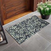 Nicoman Stone Pebble Design Indoor & Outdoor Mat in Grey | Size: 40 cm x 60 cm