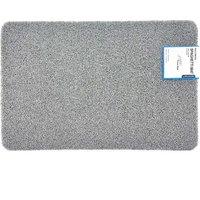 Nicoman Anti Slip PVC Loofah Shower Mat Anti Mould Washable Bath Mat - Rectangular 60x40 cm in Grey