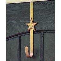 Dibor Brushed Gold Star Over Door Christmas Decoration Wreath Hanger Hook
