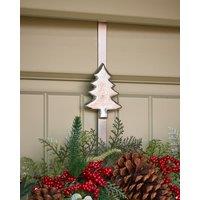 Dibor Silver Tree Over Door Christmas Decoration Wreath Hanger Hook H29 x D12cm