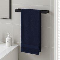 House of Home Wall Mounted Black Towel Holder 40cm Rectangle Rail