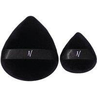 Nanshy Powder Puff for Makeup (Duo Triangle Mini + Large ) in Black