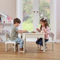 Liberty House Toys 5-in-1 Square Activity Table, Mulitcolour in Light Grey