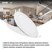 ENER-J 18W Recessed Round LED Mini Panel 220mm diameter (Hole Size 205mm), CE Driver, 90 Lm/Watt, RA 80, 3000K in White