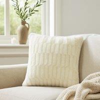Voltico Arctic Plush Filled Cushion 45 45 cm - Cream / Chocolate | Size: 45 cm x 45 cm