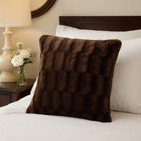 Voltico Arctic Plush Filled Cushion 45 45 cm - Cream / Chocolate | Size: 45 cm x 45 cm