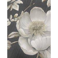 Muriva Alethia Floral Black Wallpaper Roll