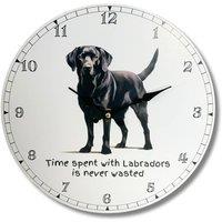 Animal Crackers Dog Breeds Wall Clock 'Time Spent With Labradors Is Never Wasted'