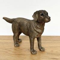 Animal Crackers Labrador Dog figurine, Leonardo Reflections Bronzed, Gift Boxed in Bronze