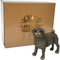 Animal Crackers Pug Dog Figurine, Leonardo Reflections Bronzed, Gift Boxed in Bronze