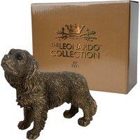 Animal Crackers King Charles Spaniel Dog Figurine, Leonardo Reflections Bronzed, Gift Boxed in Bronze
