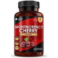New leaf health Montmorency Cherry Supplement 6000mg P/S - 120 Capsules in Red