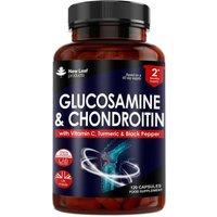 New leaf health Glucosamine Sulphate & Chondroitin Capsules - Enriched with Vitamin C, Turmeric & Black Pepper in Blue