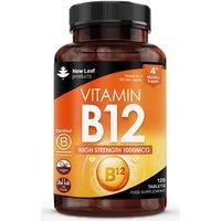New leaf health Vitamin B12 High Strength Tablets - 1000mcg Methylcobalamin Supplement 4 Month Supply in Orange