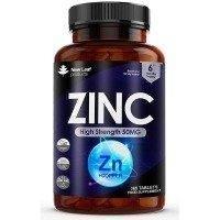 New leaf health Zinc Tablets 50mg High Strength - 365 Zinc Tablets Contributes Towards Immune Function & Maintenance of Healthy Bones, Vision, Hair