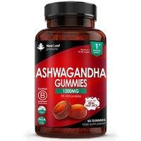 New leaf health Ashwagandha Gummies 1200mg - High Strength 5% Withanolides in Red