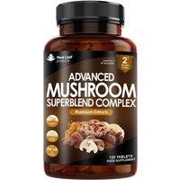 New leaf health New Leaf Mushroom Complex 1800mg - 120 High Strength Tablets in Brown