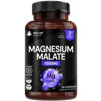 New leaf health Magnesium Malate 1200mg Bones & Sleep Support High Strength 120 Capsules in Purple