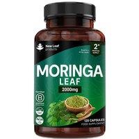 New leaf health Moringa Leaf Capsules - High Strength 2000mg 120 Cap in Green