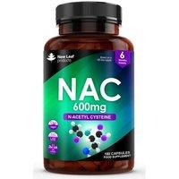 New leaf health NAC N-Acetyl-Cysteine 600mg Supplements, High Bioavailability Amino Acid 180 Capsules in Aqua