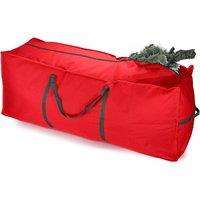Outdoor Living Christmas Xmas Tree Decoration Zip Up Sack Fabric Storage Bag in Red