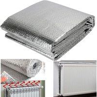 Almineez Radiator Reflective Foil Insulation Sheet Heat Reflector 5m x 60cm in Silver | Size: 5m x 60 cm