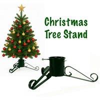 Almineez Heavy-Duty Metal Christmas Tree Stand for Artificial & Real Trees in Green