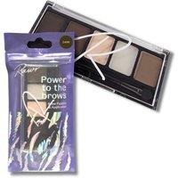 Rawr Beauty Brow Palette & Applicator - Dark in Medium Brown