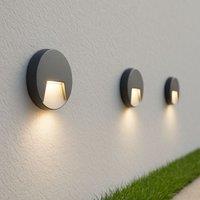CGC Lighting Primrose Black LED Round Outdoor Down Wall Light