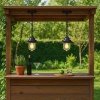 CGC Lighting 'Ryder' Black Hanging Lantern Outdoor Porch Light