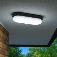 CGC Lighting 'Sonny' Black Opal Oval Outdoor Wall Light Bulkhead 12W