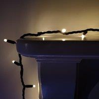 Samuel Alexander 100 LED 8m Premier Christmas Connectable Outdoor Static Lights in Warm White in Beige