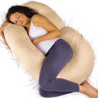 Aamira Cream Pregnancy Maternity Pillow, 140x65x20cm C Shape Memory Foam | Size: 140 x 65 x 20 cm