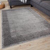 THE RUGS Efes Collection Modern Living Room Rug Bordered in Grey 7437G | Size: 60 cm x 110 cm