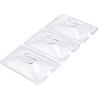 Cooks Professional Replacement Lids for 3 Section Buffet Warmer Server in Clear