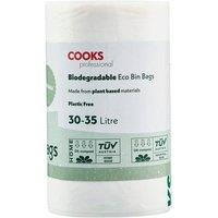 Cooks Professional Biodegradable Compostable Bin Bags 30-35L in White | Size: 1 Pack