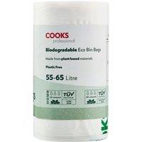 Cooks Professional Biodegradable Compostable Bin Bags 55-65L in White | Size: 1 Pack