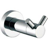 Nes Home Double Robe Hook Chrome Round in Silver