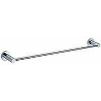 Nes Home Chrome Single Round Towel Bar Rail Holder in Silver
