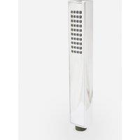 Nes Home Chrome Bathroom Minimalist Modern Rectangular Shower Handset in Silver