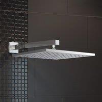 Nes Home 200mm Square Brass Shower Head Replacement in Metallic Silver