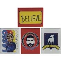 Ted Lasso Set of 4 Fridge Magnets - TV Show Quotes & Characters Gift Decor
