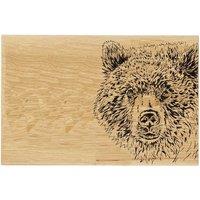 Selbrae House Oak Serving Board - 30cm - Bear in Light Brown