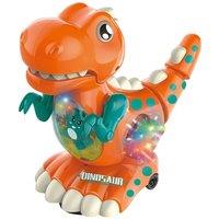 Alivio Crawling Walking Dinosaur Baby Toy with Musical Lights for 1 to 2 Years Boys Girls in Orange