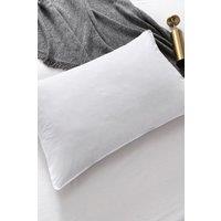 HomeSpace Direct Duck Feather & Down Pillow Pair with Cotton Cover in White