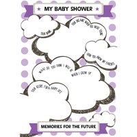 Afewhometruths Baby Shower Party A6 Activity Cards - Pack of 10 in Purple | Size: 10 Pack