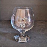 Afewhometruths 40th Birthday Gift Brandy Snifter Glass in Clear | Size: 300ml