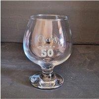 Afewhometruths 50th Birthday Gift Brandy Snifter Glass in Clear | Size: 300ml