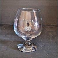 Afewhometruths 80th Birthday Gift Brandy Snifter Glass in Clear | Size: 300ml