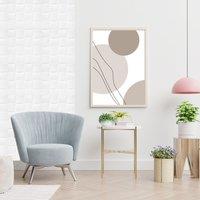 Novecrafto 3D Square Grid Lattice Design Wall Panels Interior Cladding Panels 50cm x 50cm (6 Sheets) in White | Size: 50 cm x 50 cm